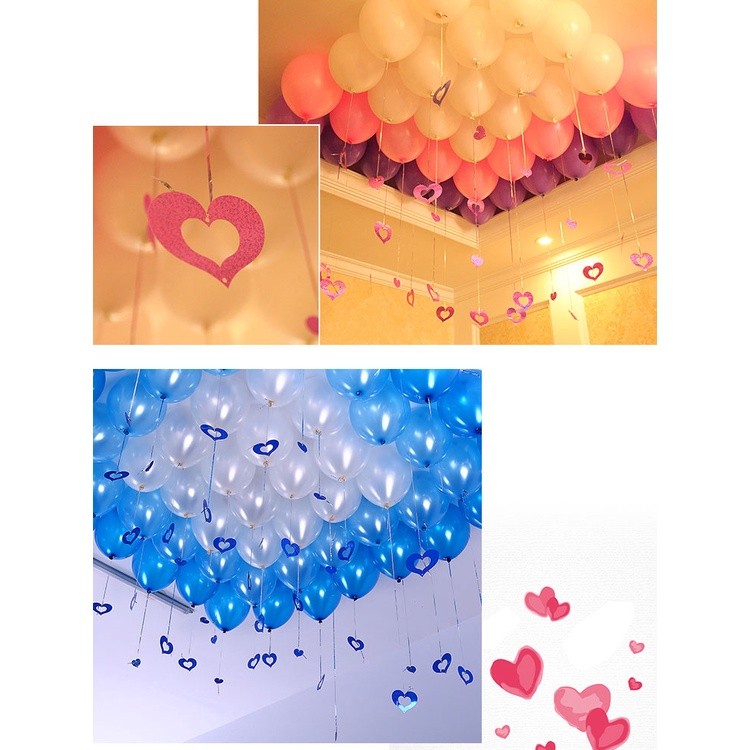 Laser balloon pendant decoration sequins love word stars rain silk ornaments birthday wedding room(177L) - Image 6
