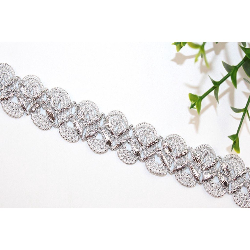 1yard 2cm Round Fabric Lace Trim Ribbons for Wedding Party Decoration Cloth Crafts Sewing Accessories 波浪窗帘花边(2145L) - Image 6