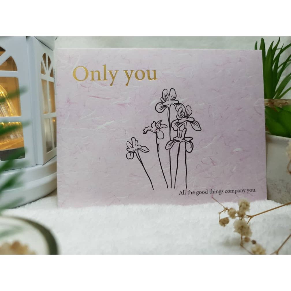 1pc Creative Greeting Cards Love You Thank You Cards Message Cards Gift Box Decoration Cards Gold Stamped Flower(1605L) - Image 9