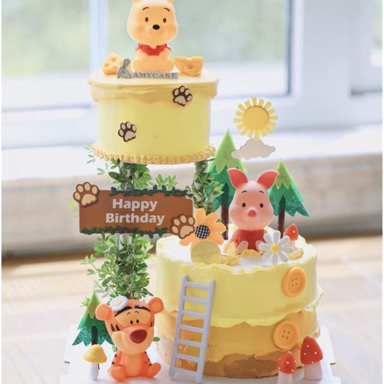 1pc Ins Small Ladder Cake Topper Cute Colorful Ladder Cupcake Topper for Wedding Birthday Party Cake Decorations(1144L) - Image 3