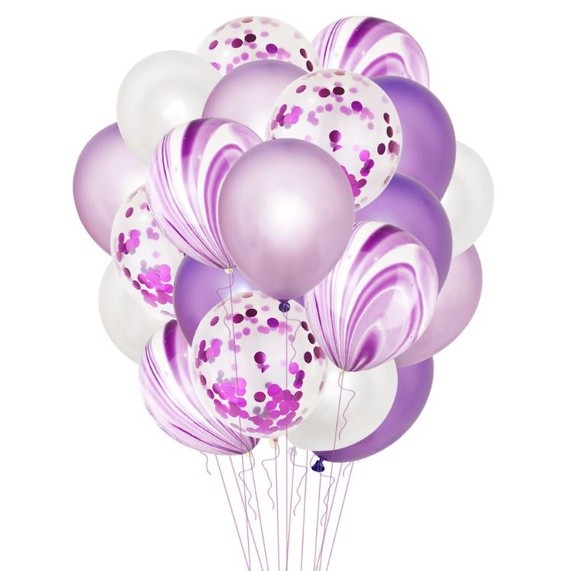 20pc /12-inch latex rose gold balloon set wedding birthday party agate sequins balloon decoration(308L) - Image 10