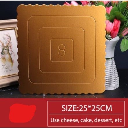 Mousse Cake Boards Paper Cupcake Dessert Displays Tray Gold Cake Board Paper Base Pastry Baking(1485L) - Image 15
