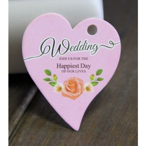 48pcs~80pcs Heart Round Gift Paper Tags Love Candy Baking Cookie Gift Paper Box Heart Tag Label 喜糖盒卡 (894L) - Image 8