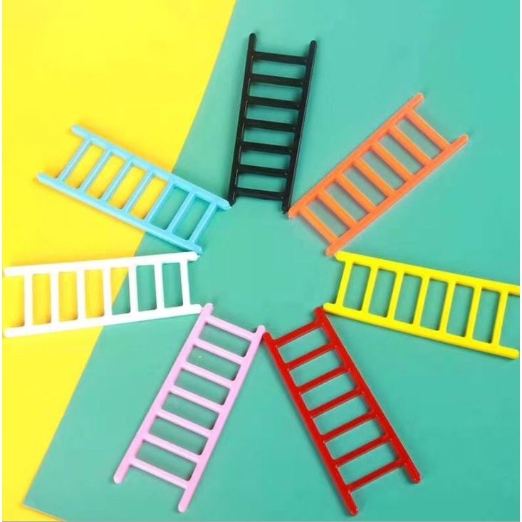 1pc Ins Small Ladder Cake Topper Cute Colorful Ladder Cupcake Topper for Wedding Birthday Party Cake Decorations(1144L) - Image 4