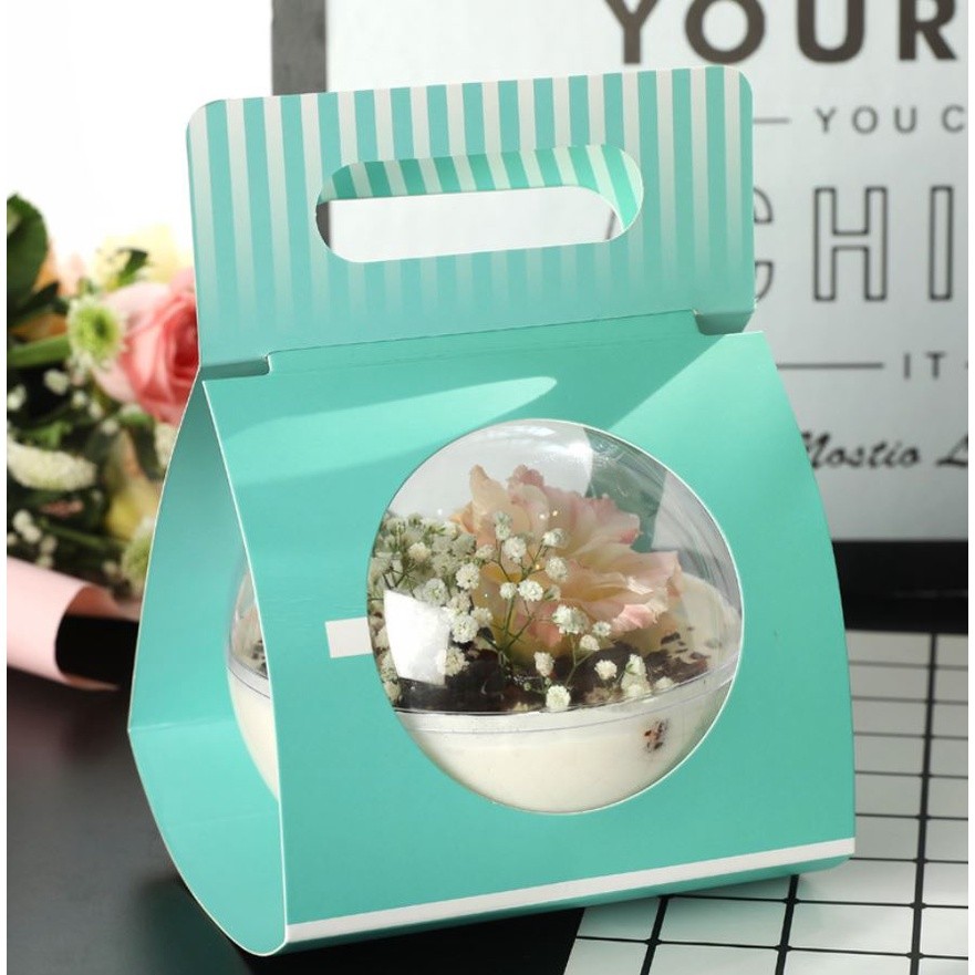 10/14/16mm Transparent Open Plastic Clear Gift Present Box Decoration Plastic Cake Container Portable Mousse Ball(1098L) - Image 13