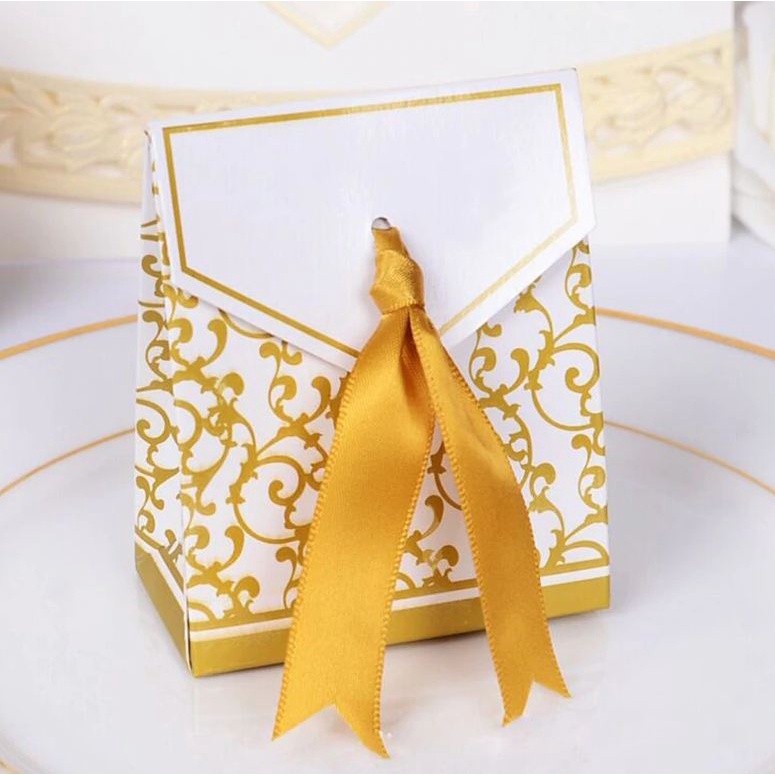 1pc Upscale Gold Sliver Flower Candy Boxes Bag Favor Sweet Cake Gift Party Wedding(135L) - Image 7