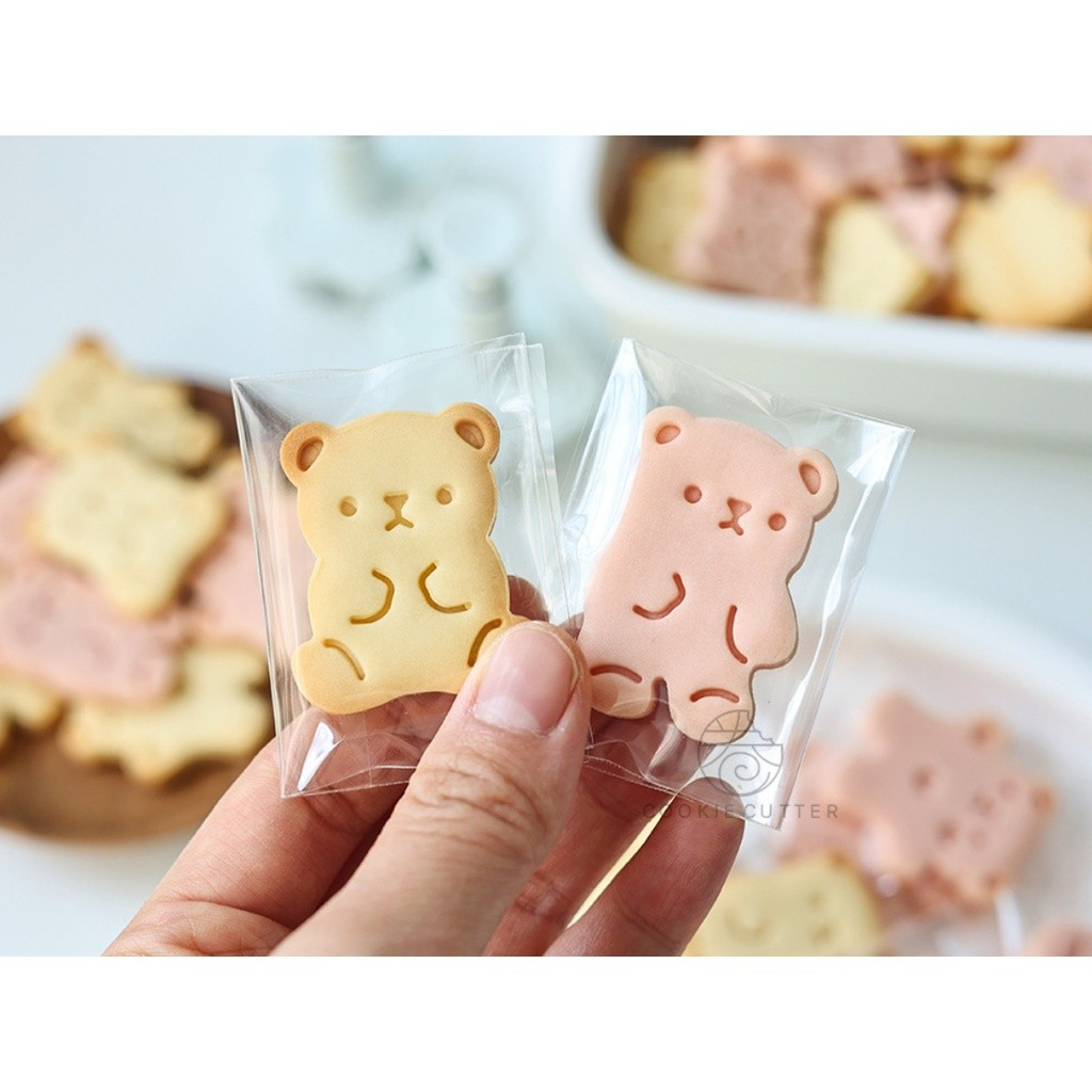 Bear Pattern Cookie Cutter Valentine's Day Love Bear Animal Shape Biscuit Mold Hand Pressure Fondant 韩式卡通动物(2253L) - Image 6