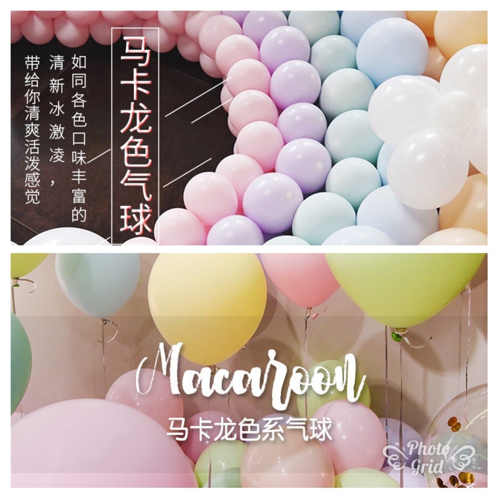100pcs 10 inch macaroon color latex balloons birthday party decorations(211L)