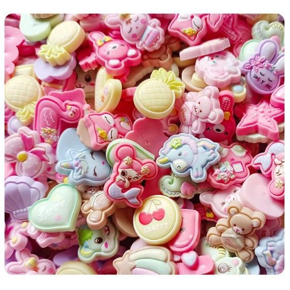10pcs/pack Cartoon Animal/Flower Resin Flatback Slime Charms Cream Glue Resin Accessories for DIY Crafts(2139L) - Image 13