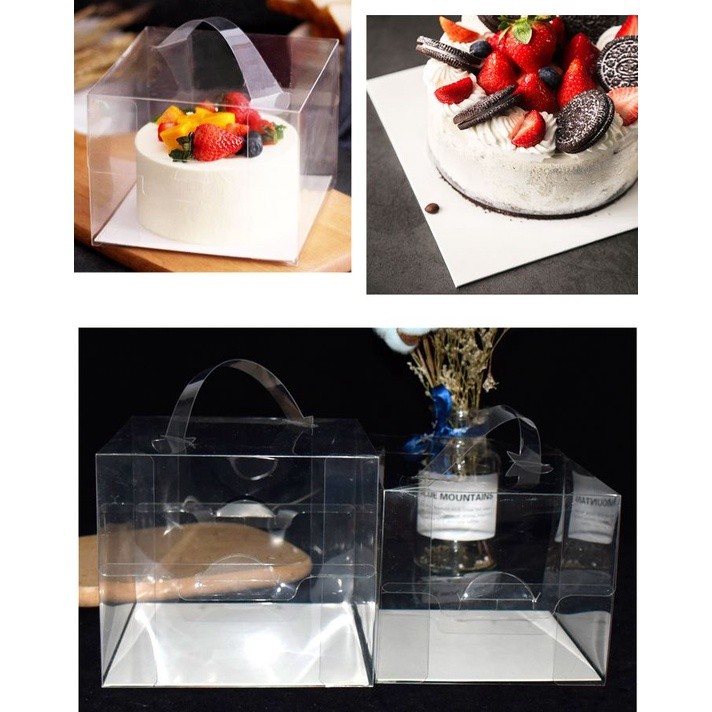 2/4/5/6/8inch Cake Boxe Clear Plastic Packaging Box Transparent Dessert Cupcake Packaging Container Wedding Party(1434L) - Image 4