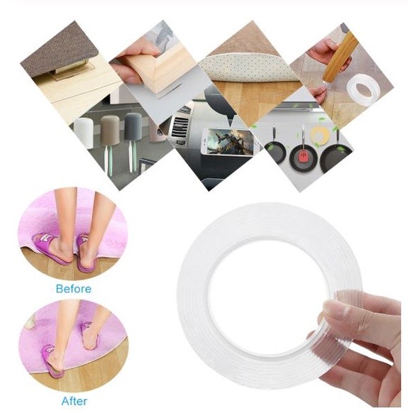 3m Reusable Double-Sided Adhesive Nano Traceless Tape Removable Sticker Washable Adhesive Loop Disks Tie Glue (580L) - Image 3