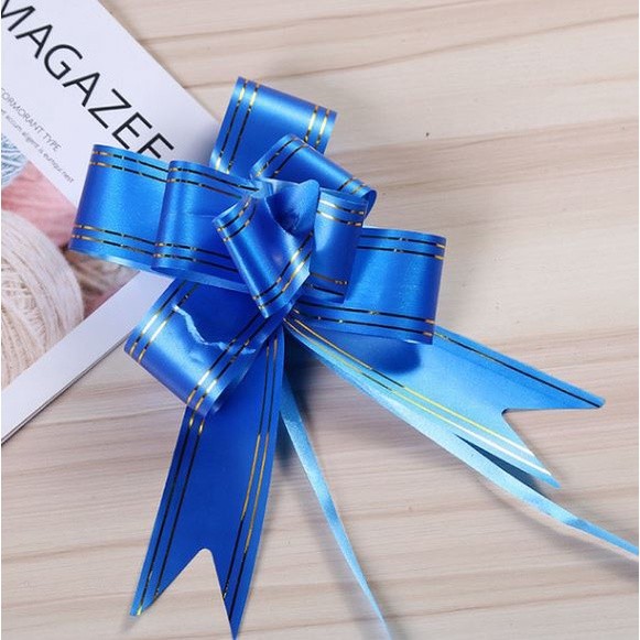 5pcs/pack 45# Large Pull Bows Flower Ribbon (Gold) For Wrapping Gift Decorate Wedding Car Party Christmas (1421) - Image 15