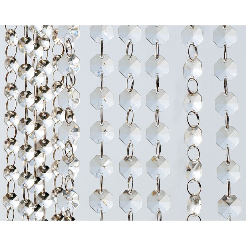 1M 14/16/18mm Crystal Clear Acrylic Octagonal Bead Garland Strand Curtain Christmas Hanging Wedding Decor Trees(1799L) - Image 11