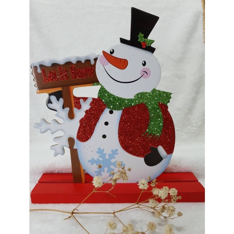 Christmas Wooden Pendants Xmas Tree Hanging Ornaments DIY Wood Crafts Kids Gift Christmas Decorations for Home(1612L) - Image 2