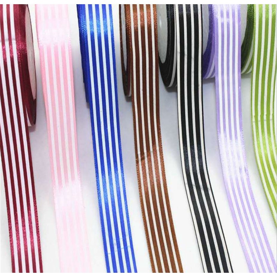 5.5M 2.5cm Stripe Grosgrain Ribbon Gift Wrap Ribbon Decoration Ribbons Diy Crafts Materials Packaging Accessories - Image 2