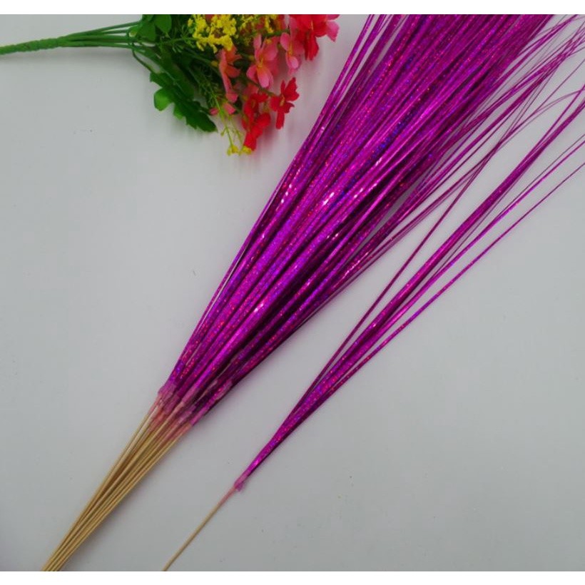 PVC Decorative Simulation Laser Grass Onion Green Plant Christmas Outdoor Layout Birthday Decoration Artificial(2097L) - Image 5