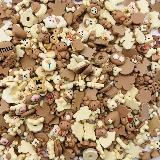 10pcs/pack Cartoon Animal/Flower Resin Flatback Slime Charms Cream Glue Resin Accessories for DIY Crafts(2139L) - Image 18