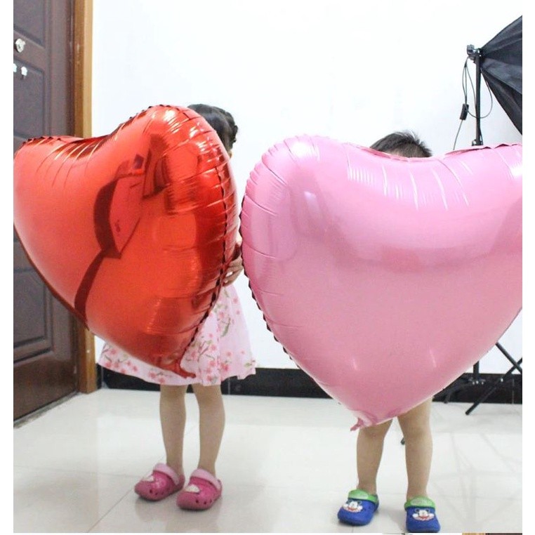 24inch Heart Shape Aluminum Inflatable Foil Balloons for Birthday Wedding Party Decorations(214L) - Image 4