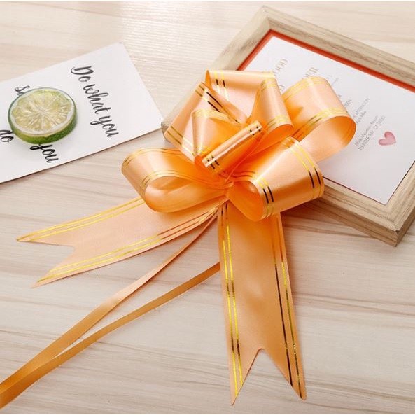 5pcs/pack 45# Large Pull Bows Flower Ribbon (Gold) For Wrapping Gift Decorate Wedding Car Party Christmas (1421) - Image 17
