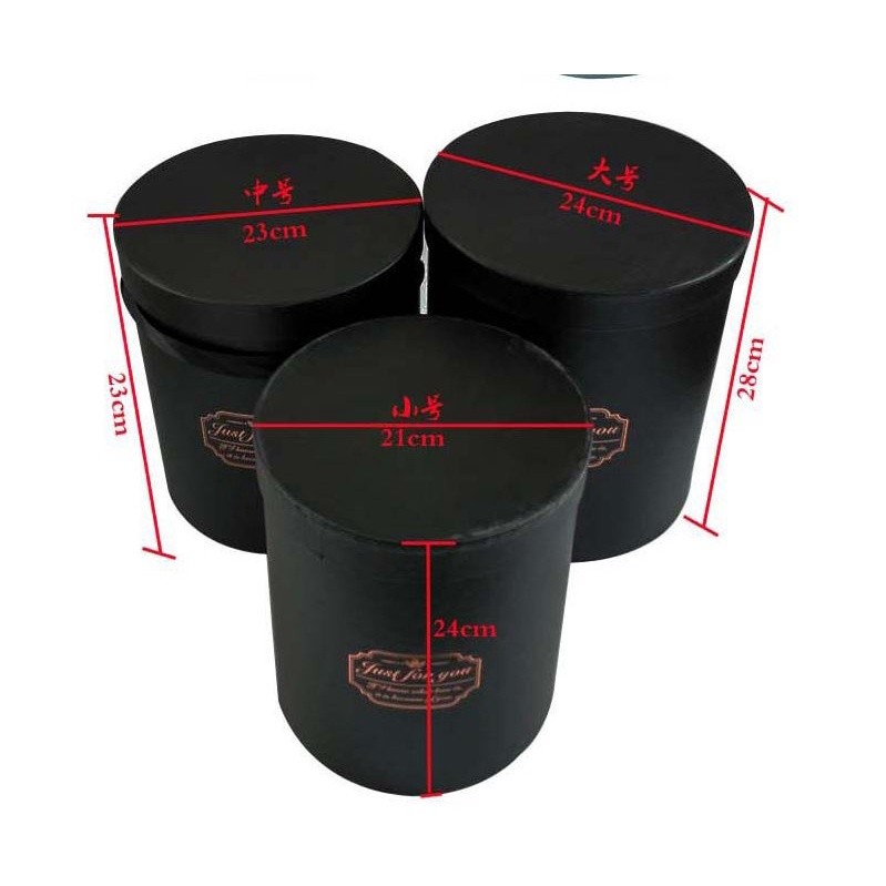 New Round Flower Paper Boxes Lid Hug Florist Flower Bucket Gift Packaging Box Gift Candy Bar Party Wedding(1245L) - Image 9