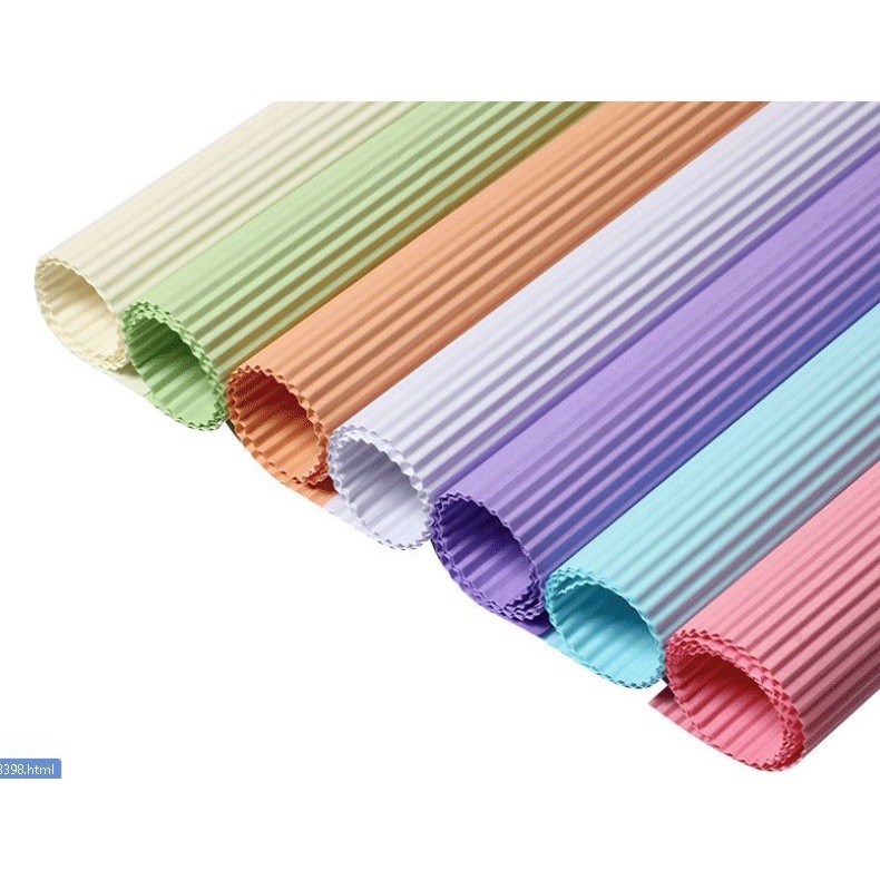 1PC 50*65CM Child DIY Handmade Color Corrugated Art Paper Kids Hand Folded Paper Materials Scrapbook Decorative(1578L) - Image 3