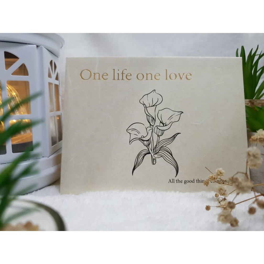 1pc Creative Greeting Cards Love You Thank You Cards Message Cards Gift Box Decoration Cards Gold Stamped Flower(1605L) - Image 4