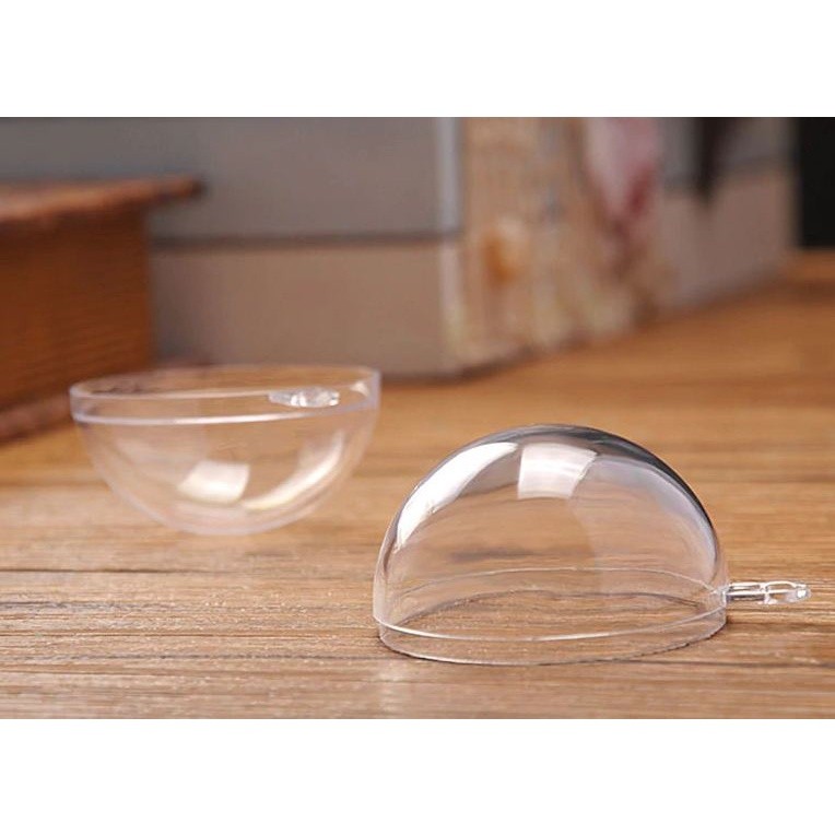 3/4/5/8/10/11/12/14/16/20cm Christmas Tress Ball Transparent Plastic Baubles Christmas Baubles Sphere Fillable (323L) - Image 4