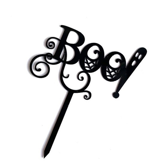 Creative Cake Decoration Acrylic Happy Halloween Cake Toppers Spider Pumpkin Witch Scray Cupcake Toppers Halloween(979L) - Image 7