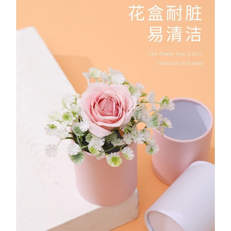 Presents Box Bouquet Mini Paper Packing Case Lid Hug Bucket Vase Replacement Florist Gift Storage Boxes (1524L) - Image 2