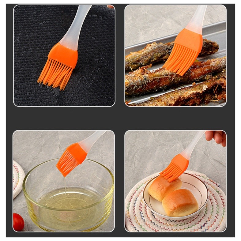 Barbecue Brush Split Type High Temperature Resistant Silicone Oil Brush Cake Baking Cream Cooking Kitchen 手柄硅胶毛刷(2191L) - Image 7