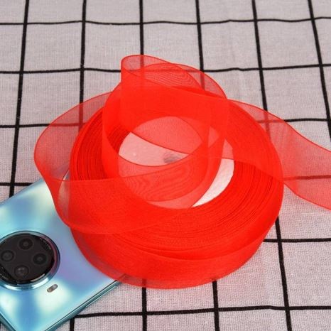 2.5cm 45m Chiffon Organza Ribbon Colorful Tape Satin Ribbons for DIY Handmade Crafts Gift Packaging Wedding Decor(2216L) - Image 9