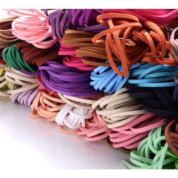 5/10yards 2mm Thread Tassel Bouquet Packing Material Rope Multi-colors Flat Faux Suede Korean Leather Cord彩色韩国绒皮绳(1574L) - Image 5