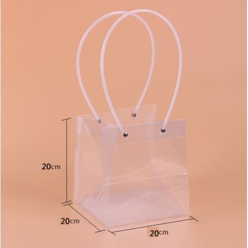 Transparent Cake Box With Handle Clear Boxes For Packaging Square Long Handle Bag Plant Flower Bag Cake Dessert(1099L) - Image 6