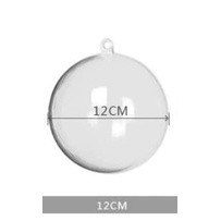 3/4/5/8/10/11/12/14/16/20cm Christmas Tress Ball Transparent Plastic Baubles Christmas Baubles Sphere Fillable (323L) - Image 12