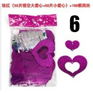Laser balloon pendant decoration sequins love word stars rain silk ornaments birthday wedding room(177L) - Image 11