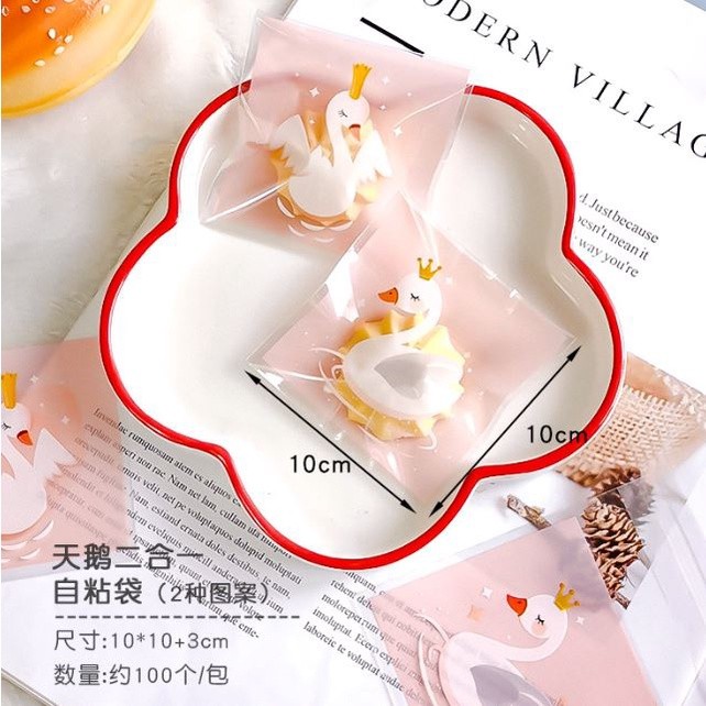 100Pcs 10x10cm Plastic Cartoon Animal Baking Packaging Biscuit Moon Cake Cookie Snack Food Self-Adhesive Candy(2090L) - Image 11