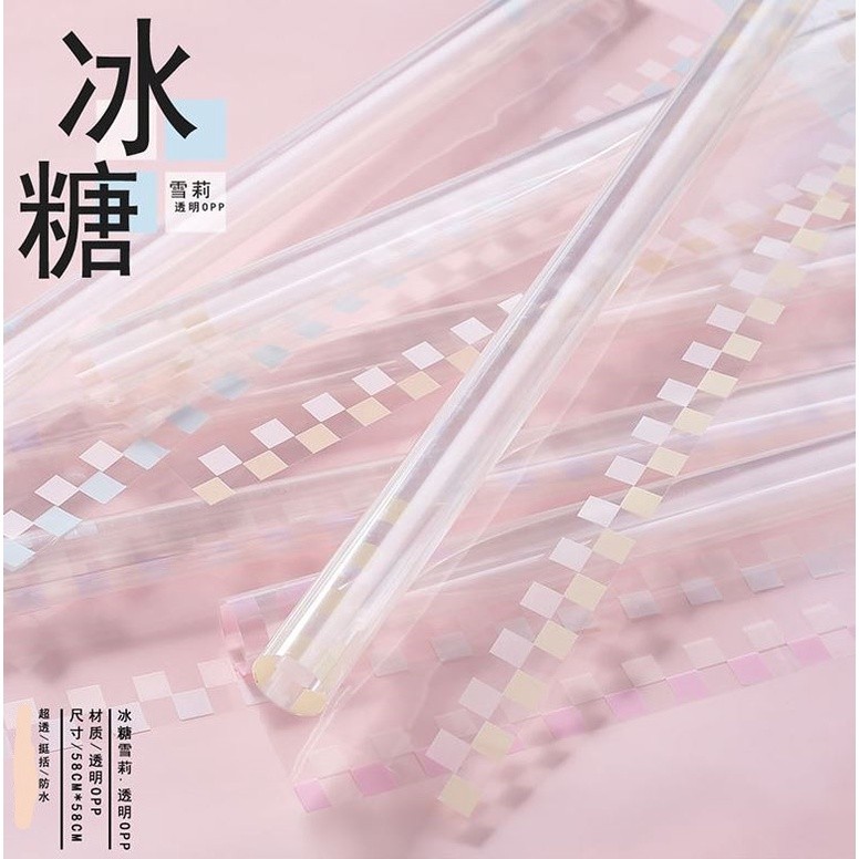58*58cm Korean Waterproof Transparent Flower Wrapping Paper Florist Decorative DIY Gift Paper Flower Supplies(1610L) - Image 4