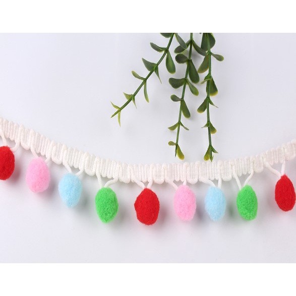 1yard Pom Pom Trim Ball Ribbon MINI Pearl Pompom Fringe Ribbon Sewing Lace Kintted Fabric Handmade 高弹毛球花边(1548L) - Image 15