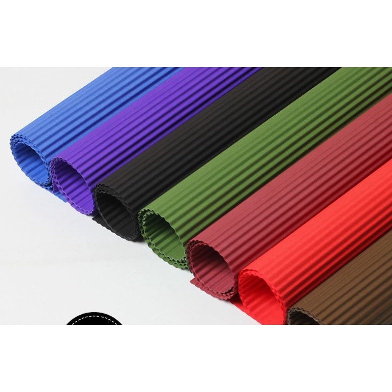 1PC 50*65CM Child DIY Handmade Color Corrugated Art Paper Kids Hand Folded Paper Materials Scrapbook Decorative(1578L)