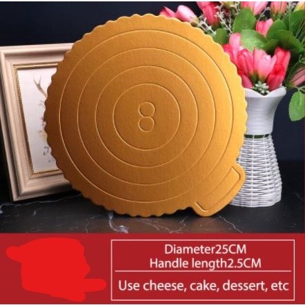 Mousse Cake Boards Paper Cupcake Dessert Displays Tray Gold Cake Board Paper Base Pastry Baking(1485L) - Image 18