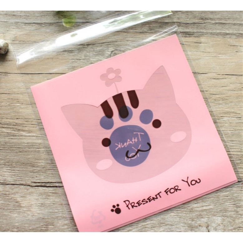 100pcs 10x10cm Cute Cartoon Gifts Bags Cookie Packaging Self-adhesive Plastic Bags For Biscuits Candy Food(164L) - Image 19