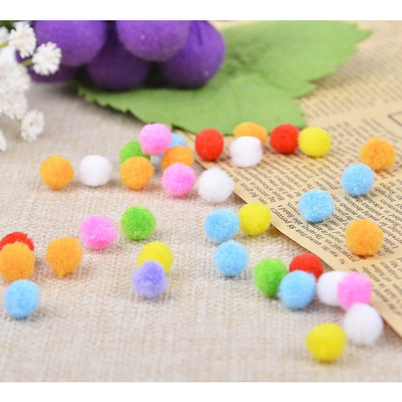 10/12/15/20/25/30mm Mini Fluffy Soft Pom Poms Pompoms Ball Handmade Kids Toys Wedding Christmas Decor DIY Sewing(845L) - Image 4