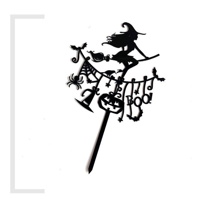 Creative Cake Decoration Acrylic Happy Halloween Cake Toppers Spider Pumpkin Witch Scray Cupcake Toppers Halloween(979L) - Image 9