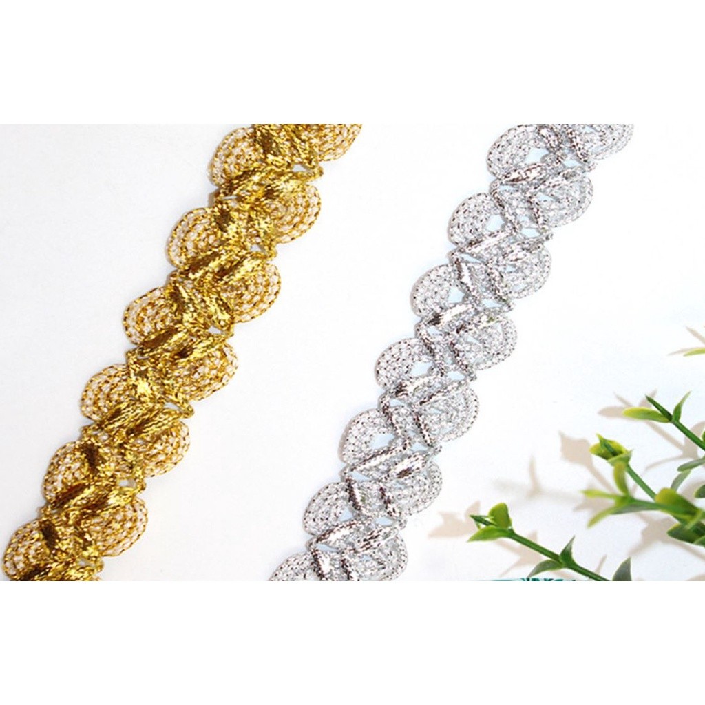 1yard 2cm Round Fabric Lace Trim Ribbons for Wedding Party Decoration Cloth Crafts Sewing Accessories 波浪窗帘花边(2145L) - Image 3