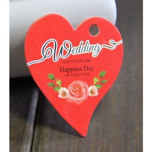 48pcs~80pcs Heart Round Gift Paper Tags Love Candy Baking Cookie Gift Paper Box Heart Tag Label 喜糖盒卡 (894L) - Image 9