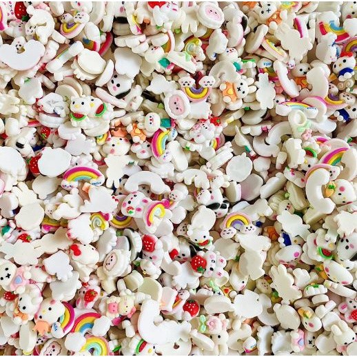 10pcs/pack Cartoon Animal/Flower Resin Flatback Slime Charms Cream Glue Resin Accessories for DIY Crafts(2139L) - Image 15
