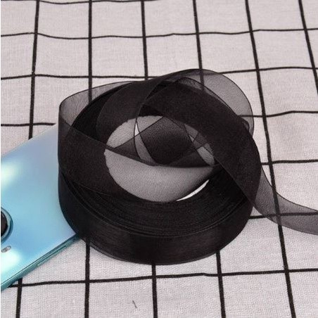 2.5cm 45m Chiffon Organza Ribbon Colorful Tape Satin Ribbons for DIY Handmade Crafts Gift Packaging Wedding Decor(2216L) - Image 4