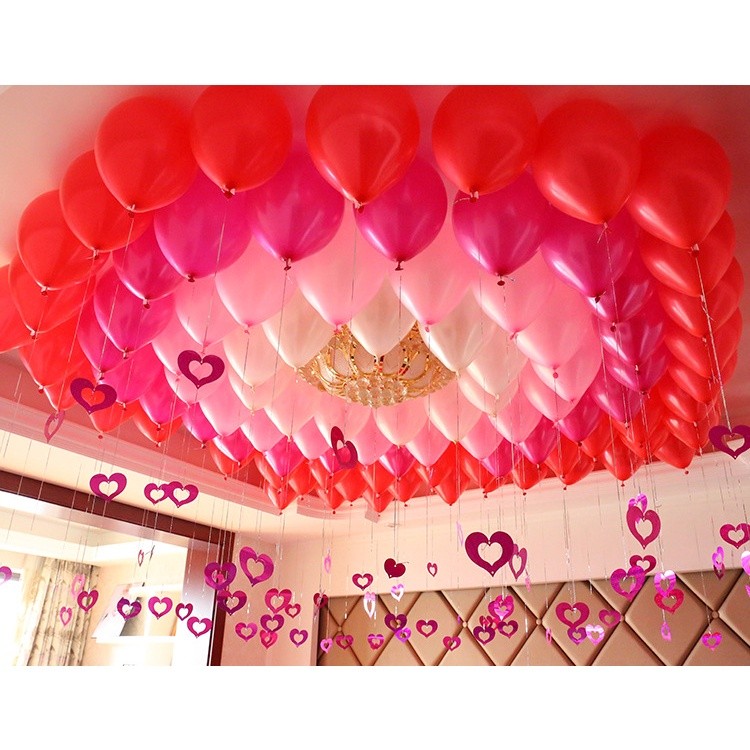 Laser balloon pendant decoration sequins love word stars rain silk ornaments birthday wedding room(177L) - Image 5