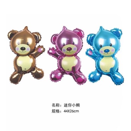 44*26CM Mini Lovely Wave Bear 3 color Hand Holding Stick Aluminum Foil Balloon(268L) - Image 3