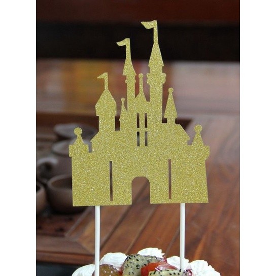 Golden Silvery Blue Paper Glitter Cake Topper Happy Birthday Cupcake Topper For Baby Shower Birthday Party 蛋糕插旗 (399L)
